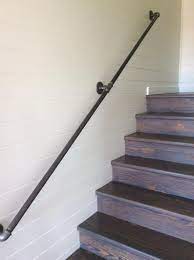 Rustic Industrial Handrail Metal Stair Railing Gas Pipe Rail