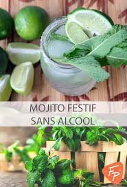 Mojito Festif Sans Alcool Recipe Food Drinks Cucumber