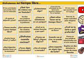 Actividad Ele Sobre El Vocabulario Del Ocio Y Tiempo Libre Ail Madrid
