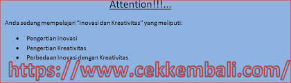 Check spelling or type a new query. Pengertian Inovasi Dan Kreativitas Contoh Dan Perbedaan