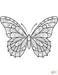 Zentangle Butterfly Coloring Page Insect Coloring Pages Butterfly Coloring Page Butterfly Drawing