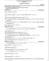 Afla ce subiecte au primit elevii la matematica m1, m2, m3 si m4 la bacalaureat 2019. Subiecte Bac 2017 Matematica Subiecte Si Barem De Corectare Numere Complexe Geometrie Logaritmi Partea I Stirileprotv Ro