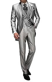 Designer herren anzug tailliert herrenanzug mit wolle hochzeitsanzug sakko mit hose glanz schwarz braun silber modetrends 2019 für männer! Anzugwesten In Silber Fur Manner Herrenmode In Silber Bei Fashn De