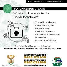 South africa enters a national shutdown on friday, 27 march. South African Lockdown Guidelines Information Sa Corona Virus Online Portal