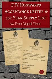 Harry Potter Diy Hogwarts Acceptance Letter 1st Year Supply List Harry Potter Hogwarts Letter Hogwarts Acceptance Letter Harry Potter Letter