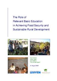 Reviewed by wan wan on mei 13, 2021 rating: Pdf The Role Of Relevant Basic Education In Achieving Food Security And Sustainable Rural Development Tom Vandenbosch Academia Edu