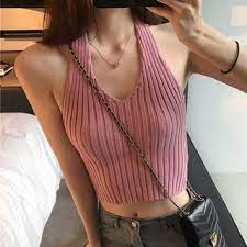 The tokyo knit top is a classic free knitting. Ginger Girl Halter Neck Ribbed Knit Tank Top Yesstyle