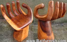 Balinese carved timber bamboo design mirror. Wood Hand Chair Furniture From Bali Indonesia