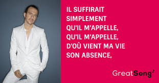 Je vous dirais simplement qu'à part ça tout va bien a part d'un père je ne aussi vrai que de loin je lui parle j'apprends tout seul a faire mes armes aussi vrai qu'j'arrête pas d'y penser si seulement je pouvais lui manquer. Si Seulement Je Pouvais Lui Manquer Paroles Calogero Explication