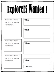 You can choose at what stage you need. Explorers Wanted Poster Lesson Plan K 5 Technology Lab