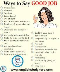 49 Ways To Say Good Job In English English Study Here Learn English Words English Vocabulary Words English Language Teaching