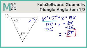 Geometry examples and notes layout by gina wilson lesson by ms. Kutasoftware Geometry Triangle Angle Sum Part 1 Youtube