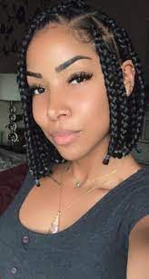 22 Mind Blowing Braid Hairstyles For Your Next Look The Blessed Queens Short Box Braids Hairstyles Box Braids Hairstyles Short Box Braids