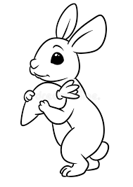 print this page go to the next page farm animal coloring pages are a fun and educational activity that help students recognize the different farm. White Rabbit Carrot Animal Character Illustration Coloring Page Stock Illustration Illustration Of Bunny Contour 144769330