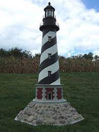 You can build this whether it's a birdhouse, wishing well, or another decorative piece. Rock Base For Lawn Lighthouse Lighthouse Decor Garden Lighthouse Yard Lighthouse