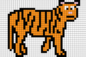 Tiger Pixel Art Dyr