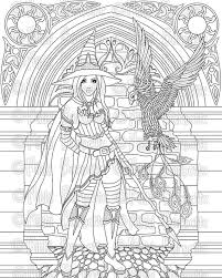 Digital Stamp Printable Coloring Page Fantasy Art By Aurella27 Dibujos Ilustraciones Pintar