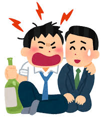 酒癖の悪い人のイラスト（男性会社員） | かわいいフリー素材集 いらすとや