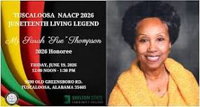 Tuscaloosa County Branch NAACP 2026 Juneteenth Living Legend Luncheon