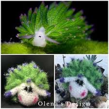 It only grows to about 5cm compared to the max 1cm of the leaf sheep. Scrubby Sparkle Crochet Costasiella Leaf Sheep Dishcloth Sponge Nudibranch Slug Ebay
