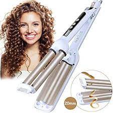 beach waves lockenstab dee banna wellenstab lockenstab 3 fasser welleneisen fur lange kurze haare 100 bis 230 lcd tempe lange kurze haare kurze haare haare