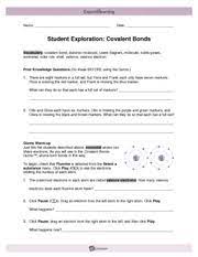 An ionic bond is a chemical bond between two dissimilar (i.e. Covalentbondsse Key Pdf Covalent Bonds Answer Key Vocabulary Covalent Bond Diatomic Molecule Lewis Diagram Molecule Noble Gases Nonmetal Octet Rule Course Hero