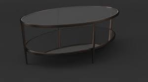 Crate & barrel by price. 3d Model Clairemont Oval Coffee Table Turbosquid 1526132