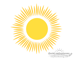 How To Draw The Sun In Different Ways Easylinedrawing Doodle sun clouds and ocean waves coloring page vector. how to draw the sun in different ways