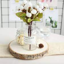 These diy wood centerpieces made from a fallen tree in my backyard are fun to make and add a rustic design touch! 9 Dia Rustic Natural Wood Slices Round Poplar Wood Slabs Table Centerpieces Tableclothsfactory