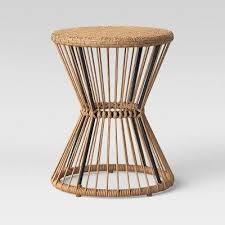 Mulberry Patio Side Table Natural Threshold In 2020 Patio Side Table Side Table Patio Accent Table