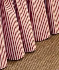 Yellow striped dust ruffle bed skirt full new bloomingdales. Ticking Stripes Gathered Dust Ruffle Bedskirt Country Curtains Ticking Stripe Bedding