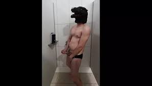 Godzilla Wank in Speedos Pool Shower after Swim: Australian Gay Amateur Porn