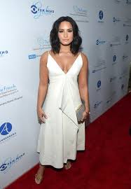 Demi Lovato Cocktail Dress Demi Lovato Hair Demi Lovato White Dress