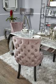 Tufted Velvet Fabric Studded Back Dining Chair Pair High Back Dining Chairs Dining Room Essentials Elegant Dining Room