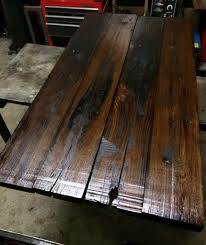 Table Top Made From Old Railroad Ties These Were Milled Then Planed Down To Expose Beautiful Oa Diy Furniture Building Railroad Ties Outdoor Tables And Chairs