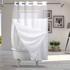 See more ideas about curtains without drilling, curtains, diy curtains. Amazon Com Modern Hotel Grade No Hooks Needed Shower Curtain Or Liner White Plain Window Standard 71w X 74l Home Kitchen
