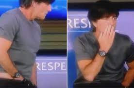 Germany's head coach joachim low really couldn't care less if thousands of people are around him. Did The Coach Of The German Euros Team Scratch Then Sniff His Balls On Tv