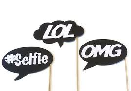 Birthday Photo Booth Props Words This Listing Is For A Set Of 6 Fun Word Bubbles If Glitter Option Not Chosen Props Will Come In Black And White As Shown In Picture Please Leave With Images