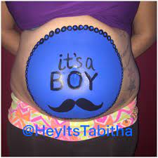 Gender Reveal It S A Boy Belly Painting Belly Painting Baby Photoshoot Baby Photos