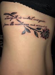 Strength Is What We Gain From The Madness We Survive Strength Cross Rib Tattoos Mom Tattoos Butterfly Tattoos For Women