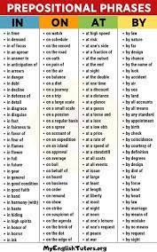 Parts of a prepositional phrase. Complete List Of Prepositional Phrase Examples In English