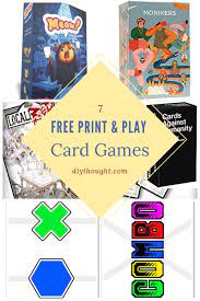This site contains affiliate links from which we receive a compensation (like ama. Free Print Play Card Games Diy Thought