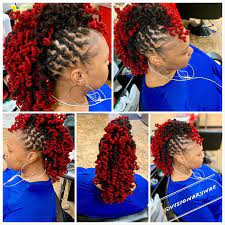 coloredlocs mohawk pipecleaners locstyles womenlocstyles redhair locjourney dreadlock hairstyles black locs teardrop hairstyle men
