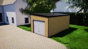 Garage ossature bois accolé maison. Construction D Un Abris En Ossature Bois Modulabois Constructions Modulaires