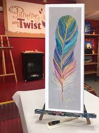 Gorgeous Long Canvases Are Here To Stretch Your Imagination Feather 2 Available At Studios Nationwid Canvas Painting Diy Diy Canvas Art Canvas Art Painting