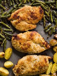 Sheet Pan Parmesan Chicken With Veggies Recipe Sheet Pan Recipes One Pot Meals Sheet Pan Dinners