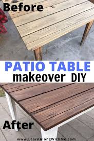 First take off the legs, these ones just pulled off after sliding them away from the corners. 7 Inspiring Diy Patio Table Ideas To Liven Up Your Patio Learn Along With Me