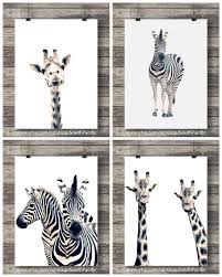 Black And White Animal Prints Nz African Animals Art Prints Set Of 4 Printable Art Sepia Etsy Lion Wall Art Funny Art Prints Animal Wall Art