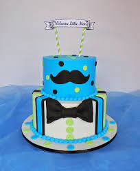 Twin Boys Mustache Bow Tie Baby Shower Cake Design Was B Flickr