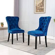 Gallery of 4 ideas to get tufted dining chair in the lower price. 2021 Modern Navy Blue Velvet Tufted Button Back Antique Wooden Restaurant Dining Chair For Dining Room Buy Dining Chair For Dining Room Fabric Dining Chair Velvet Fabric Dining Chair For Dining Room Product